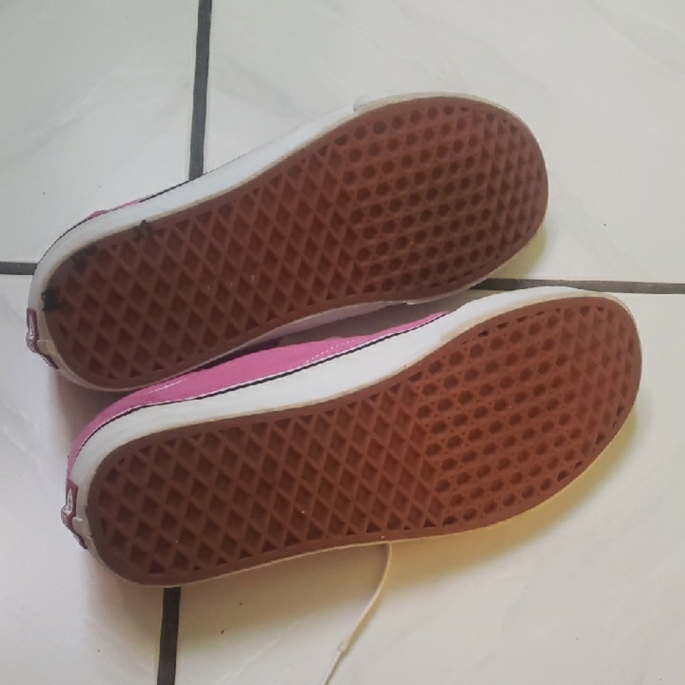 Vintage like new "Vans" Pink old skool low skate sneakers with white stripe - Picture 6 of 8